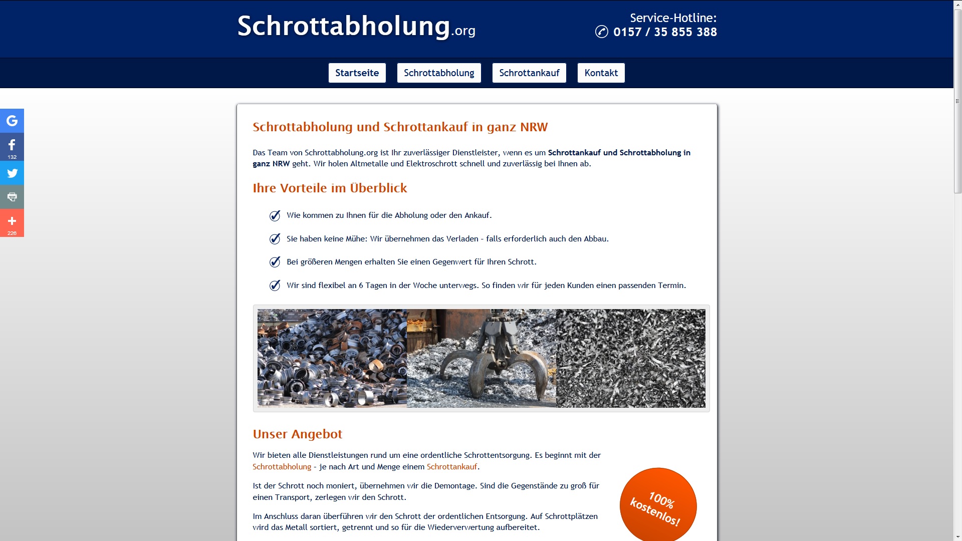 schrottabholung org webseite - Schrottabholung Duisburg