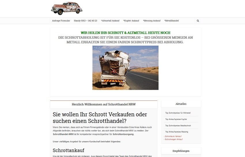 schrott abhol service bild - Schrotthandel Wuppertal kümmert sich um ihre Schätze
