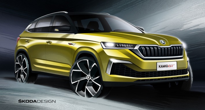 skoda zeigt designskizzen des neuen suv coupes kamiq gt fuer china - SKODA zeigt Designskizzen des neuen SUV-Coupés KAMIQ GT für China