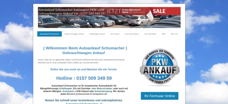 Autoankauf in Gummersbach für Gebrauchtwagen & Lkw sowie Pkw Ankauf mit oder ohne Unfall