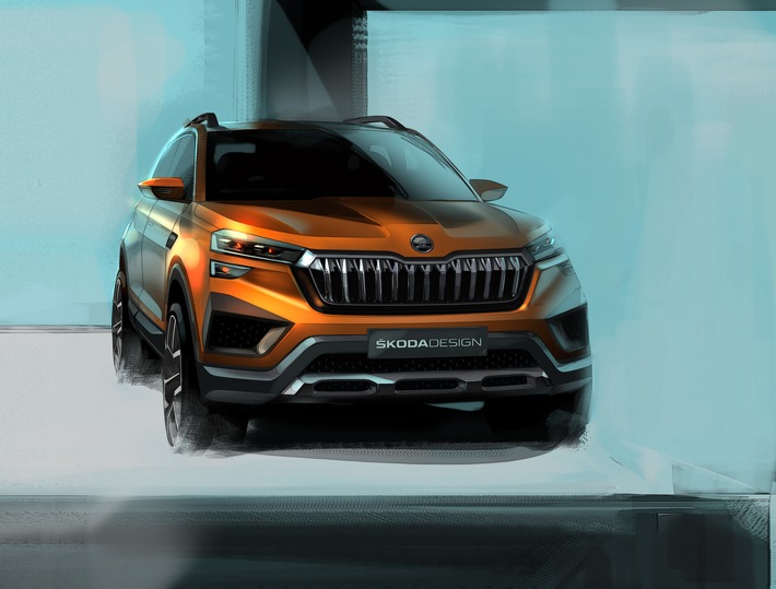 skoda vision in designskizzen vermitteln erste eindruecke vom exterieur der konzeptstudie fuer indien - SKODA VISION IN: Designskizzen vermitteln erste Eindrücke vom Exterieur der Konzeptstudie für Indien