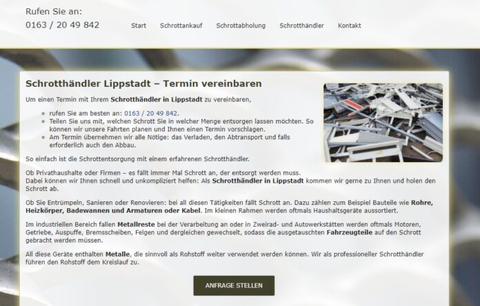 image 1 138 696x444 - Schrotthändler Lippstadt : kümmert sich kostenlos, schnell und professionell um Ihren Schrott