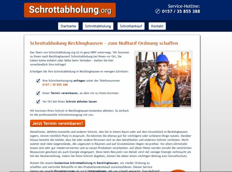 Schrotthändler in Recklinghausen: Einfach Altmetall & Schrott entsorgen