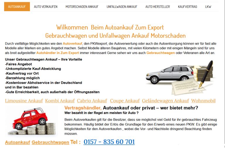 Autoankauf Dresden kontaktieren und einen fairen Preis für sein altes und eventuell defektes Fahrzeug bekommen