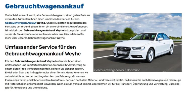 Autoankauf Weiden in der Oberpfalz bietet Bestpreis für alle Art Fahrzeuge