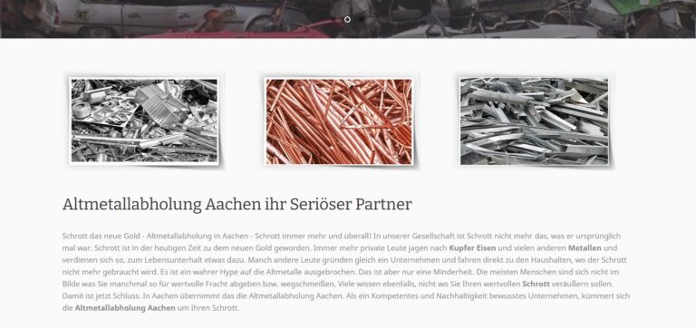 Schrottabholung Alsdorf – Professionelle Altmetallentsorgung für mehr Nachhaltigkeit